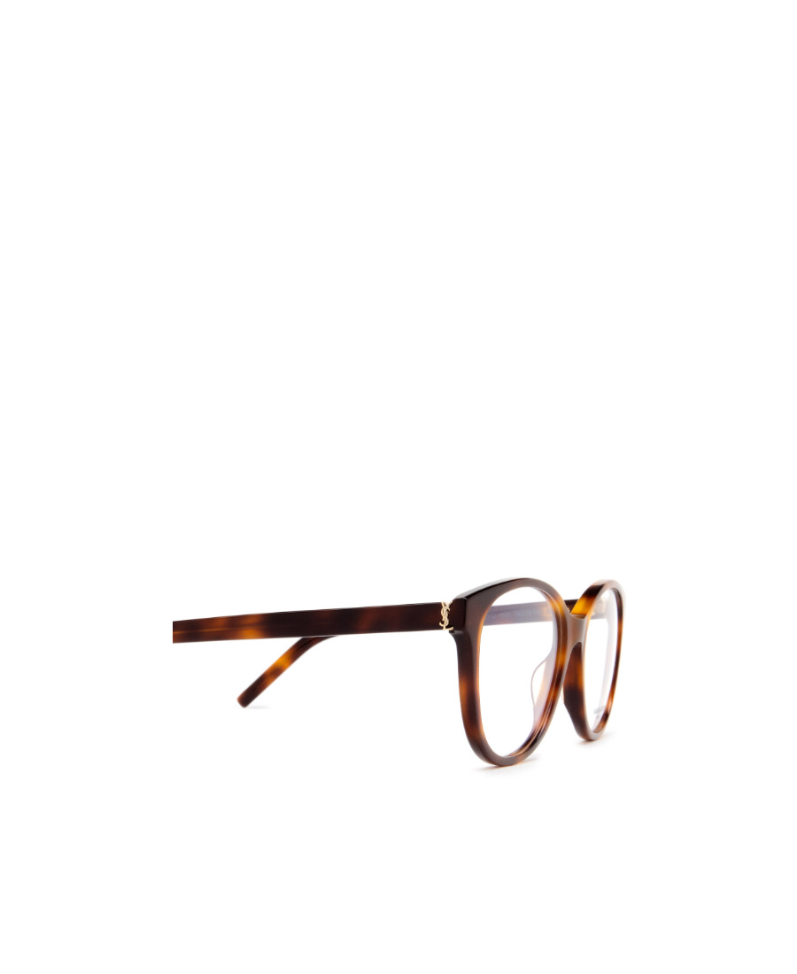 Saint Laurent Tortoiseshell Cat-eye Glasses In Brown