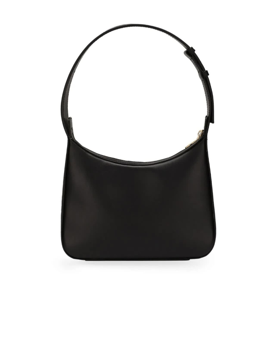 Dolce & Gabbana Logo-plaque Leather Tote Bag In Black