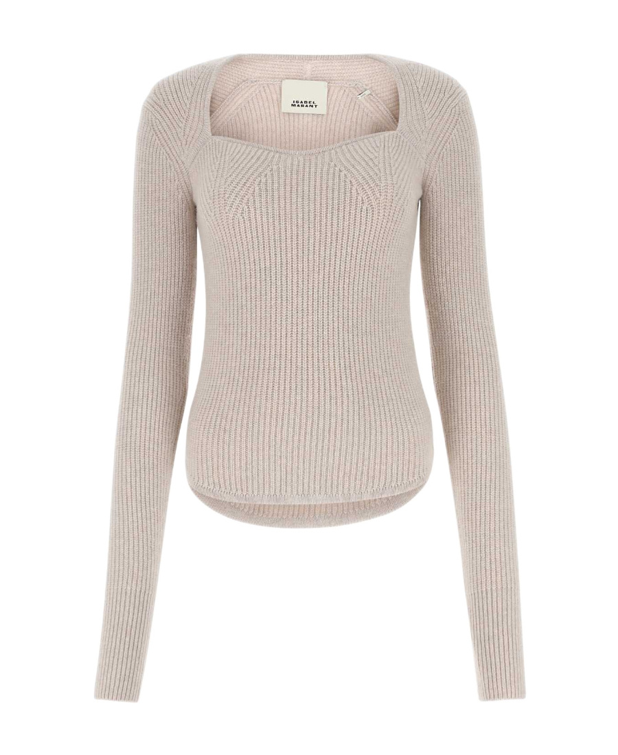 Isabel Marant Ribbed-knit Jumper In Nude