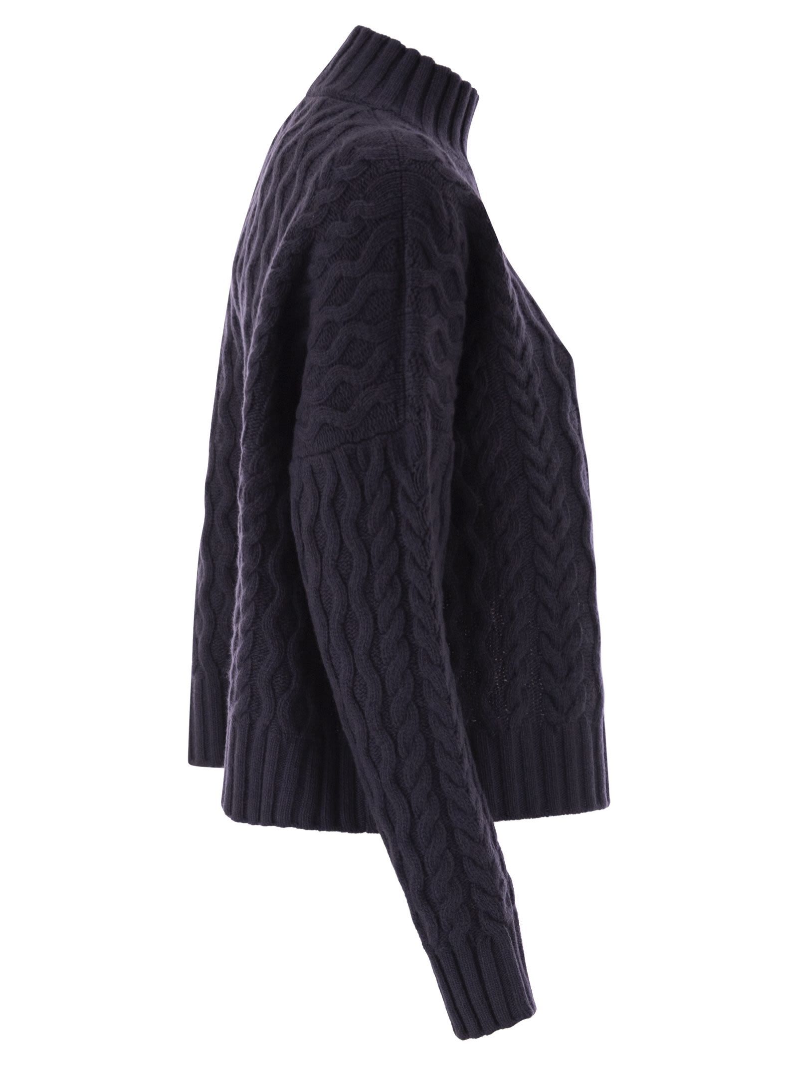Weekend Max Mara Long-sleeved Sweater In Blue