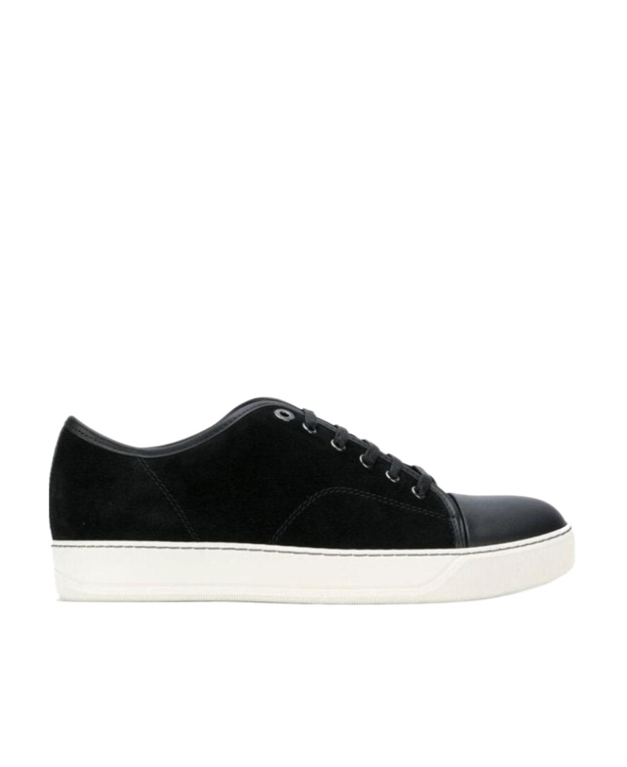 Lanvin Splicing Casual Sneakers In Black