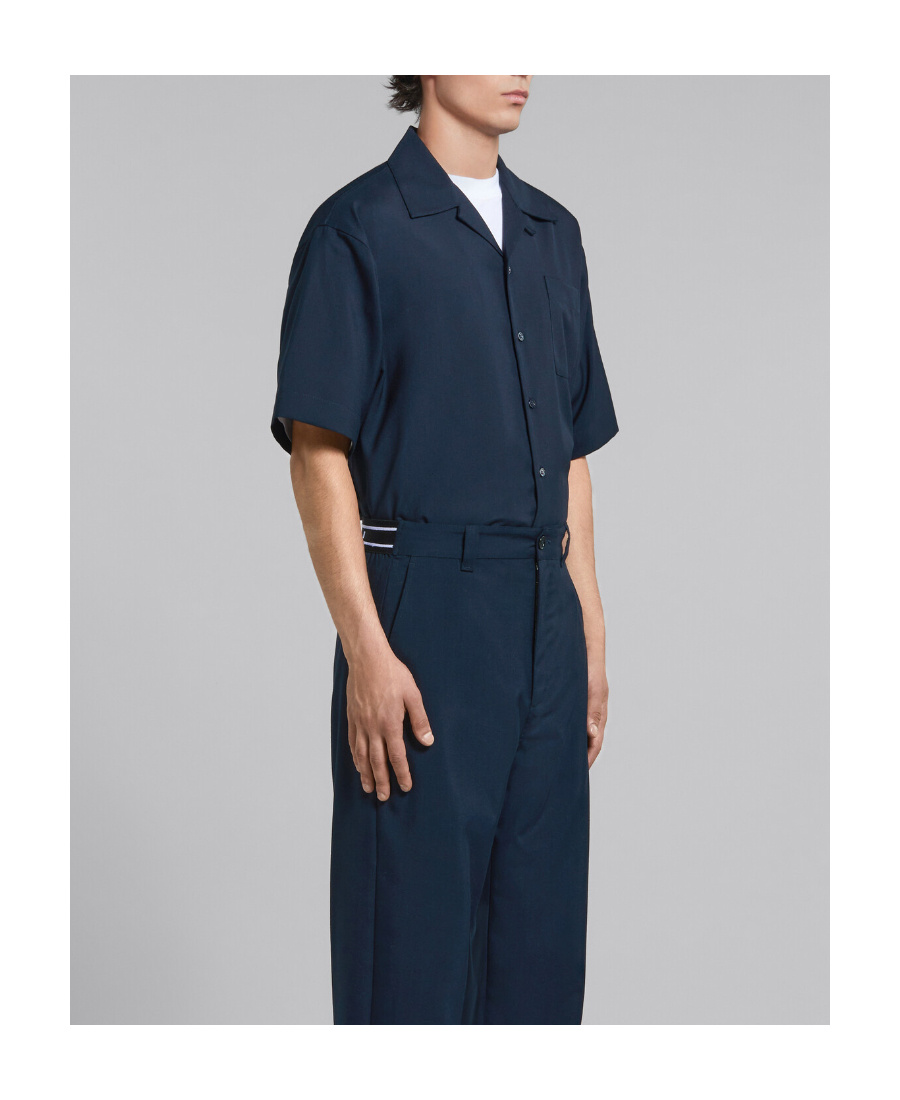 Marni Virgin Wool Shirt In Black
