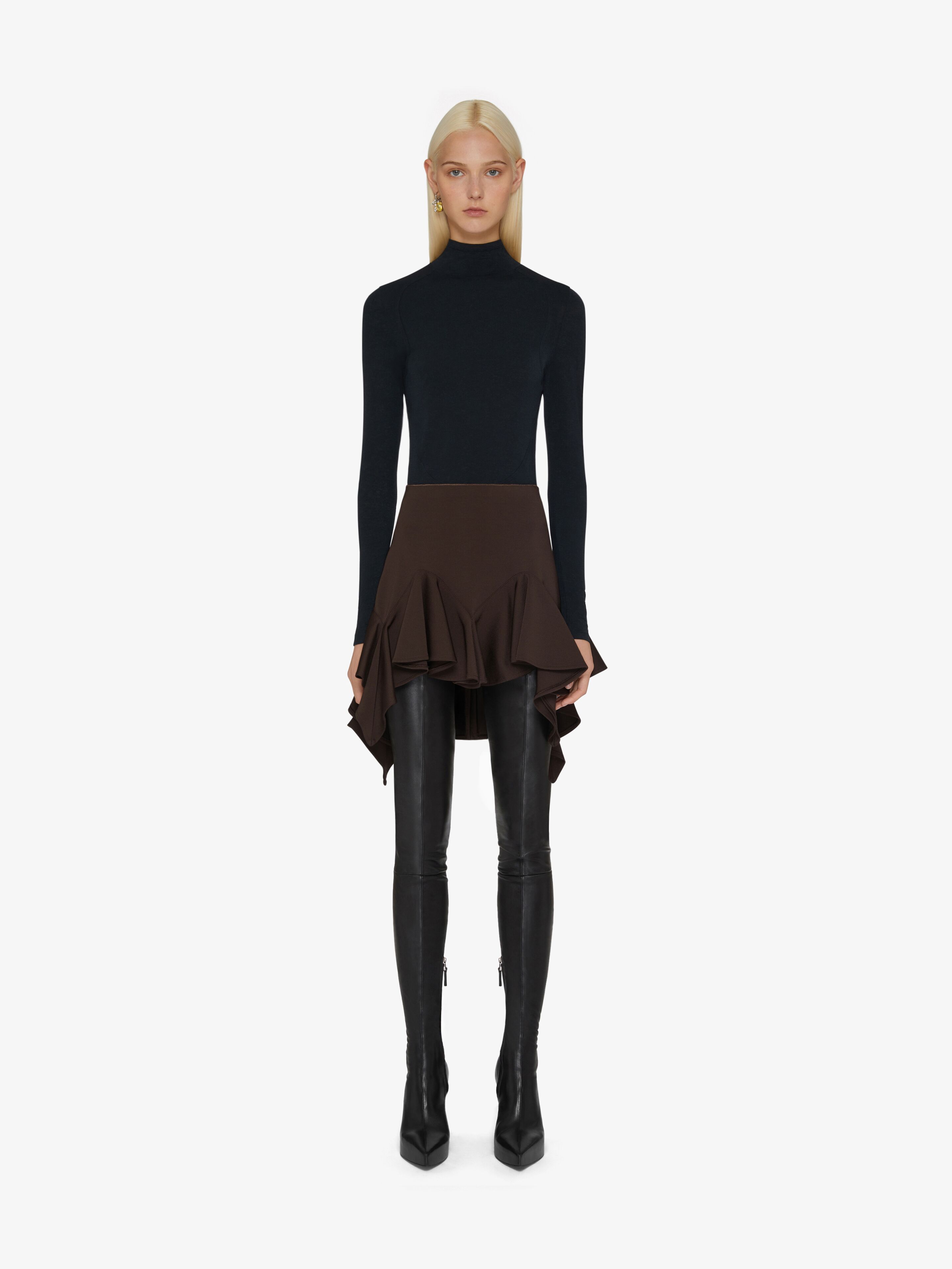 Givenchy Dig-cut Elastic Sweater In Black