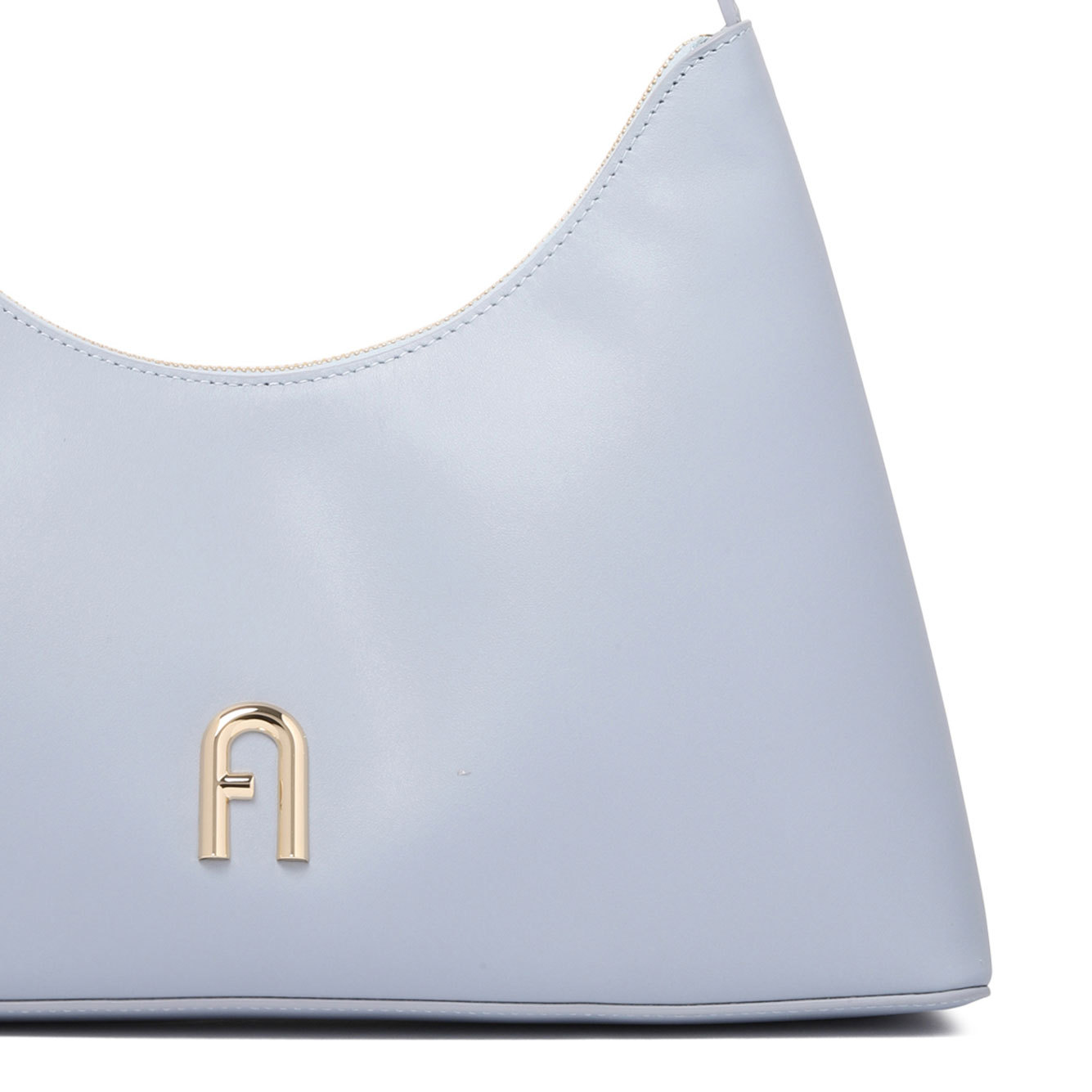 Furla Zippered Shoulder Bag In White
