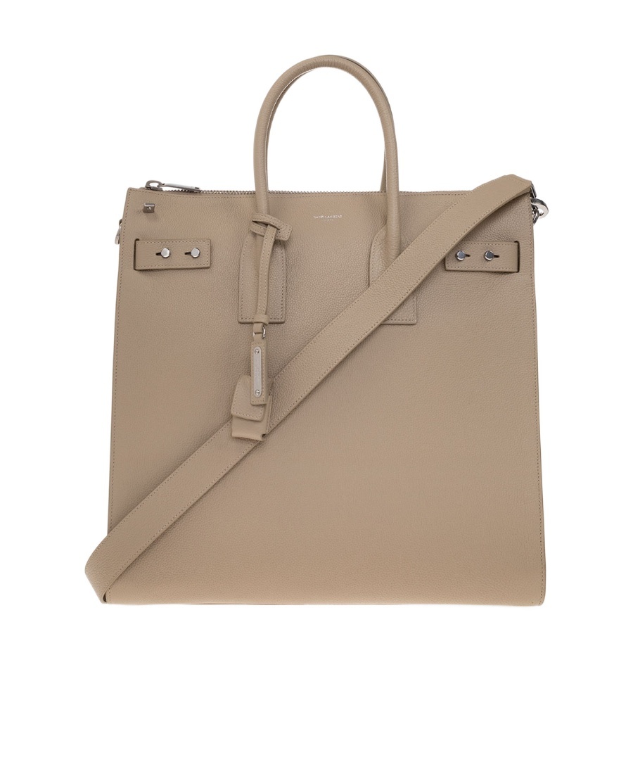 Saint Laurent Sac De Jour North/south In Grained Leather In Nude