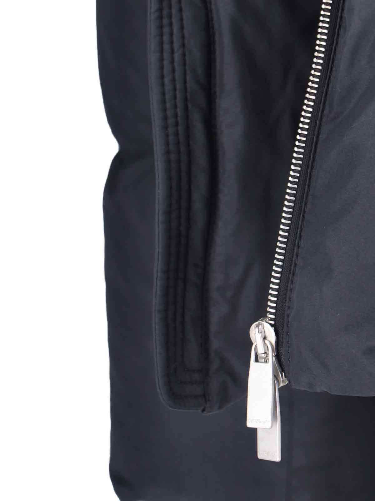 Off-white "down Jacket With Logo Patch In Black