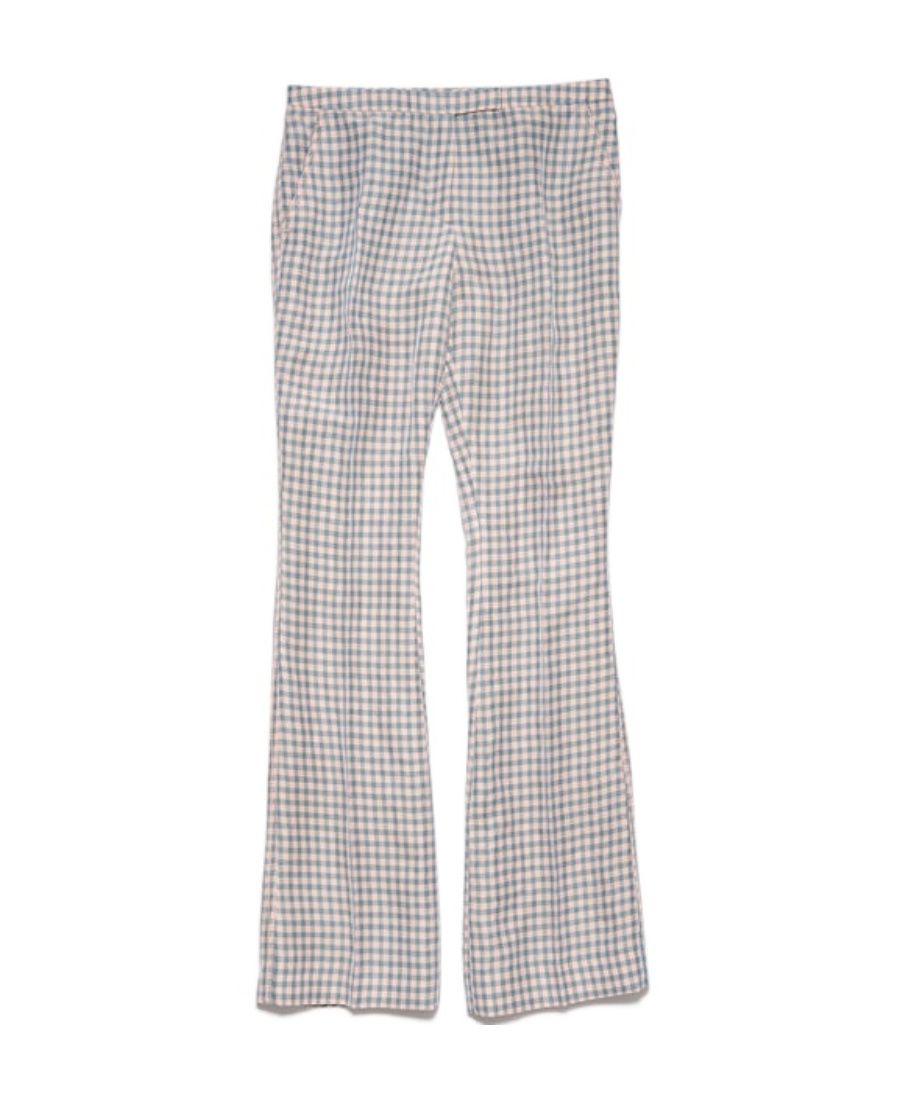 Acne Studios Low-waisted Checked Trousers In Gray