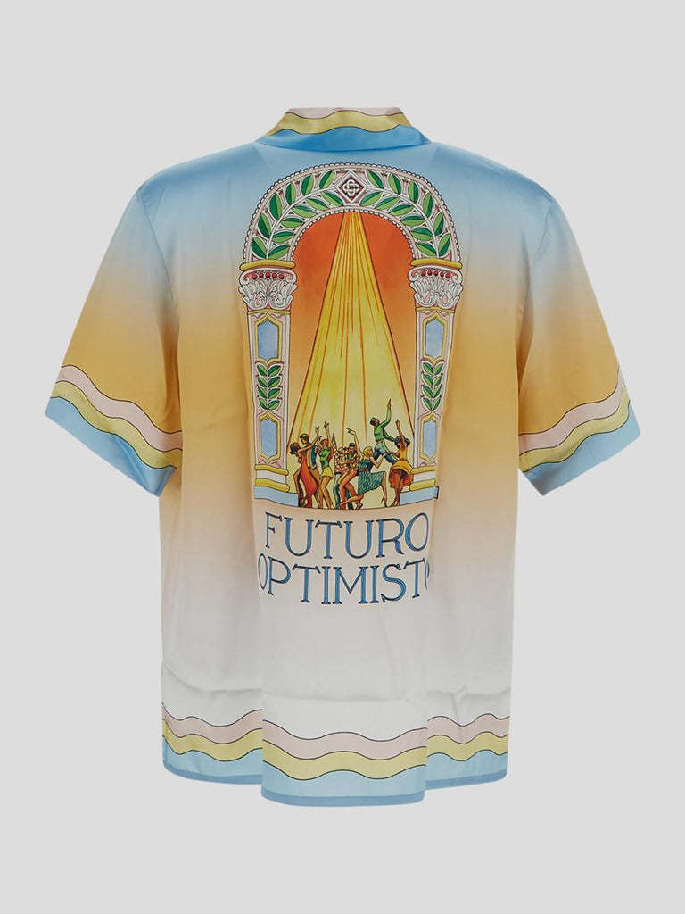 Casablanca La Danse Printed Short-sleeved Shirt In Nude