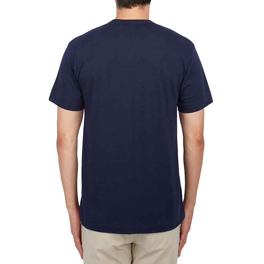 Comme Des Garçons Play Double Heart Patch Cotton Jersey T-shirt In Blue