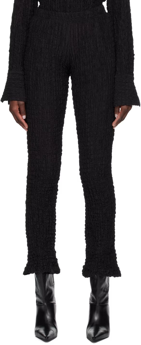 Song For The Mute Flared Casual Pants In Black