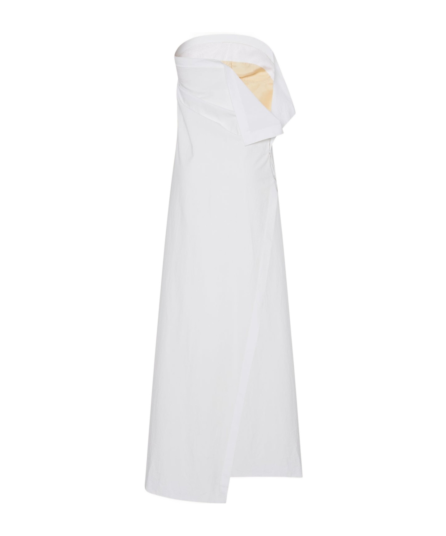 The Row Bernette Strapless Dress In White