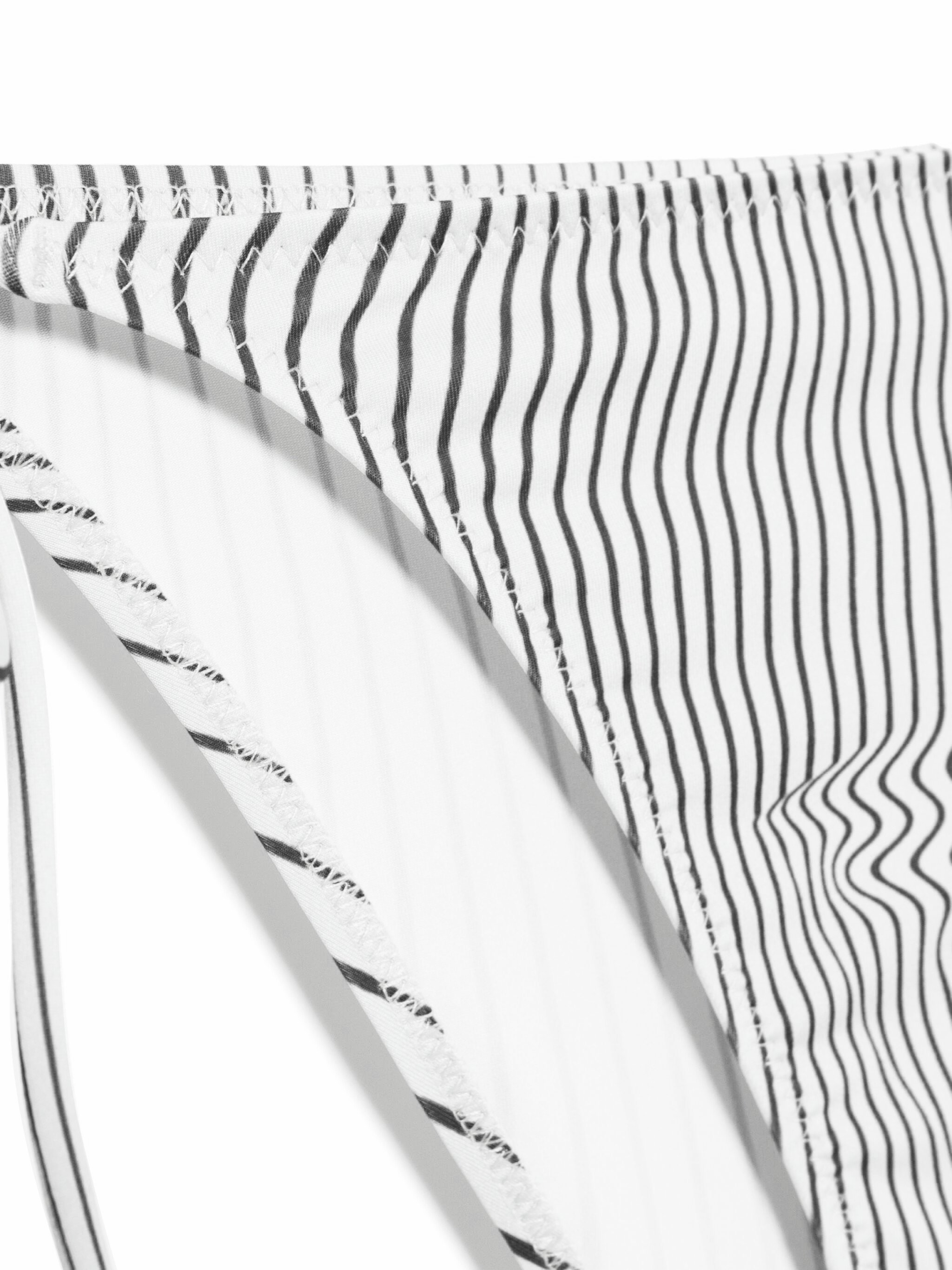 Shop Jean Paul Gaultier Striped Bikini Suit In White