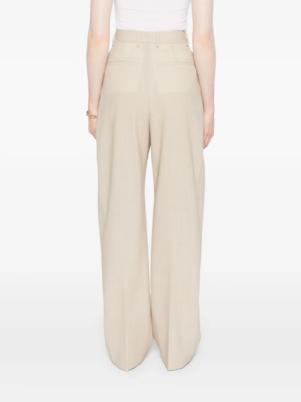 Wardrobe.nyc Pleated Trousers In Neutral