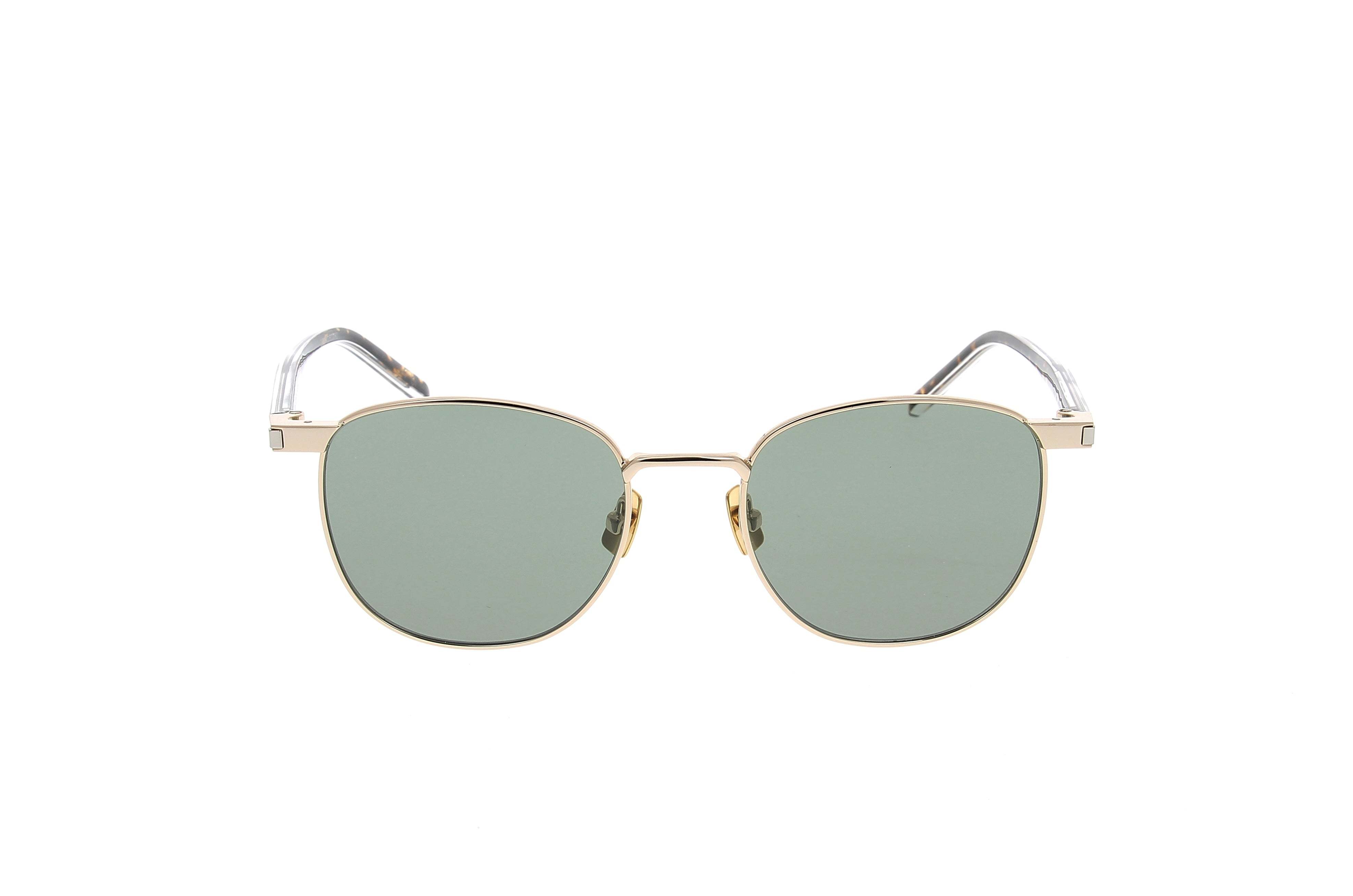 Saint Laurent Logo Sunglasses In Gray