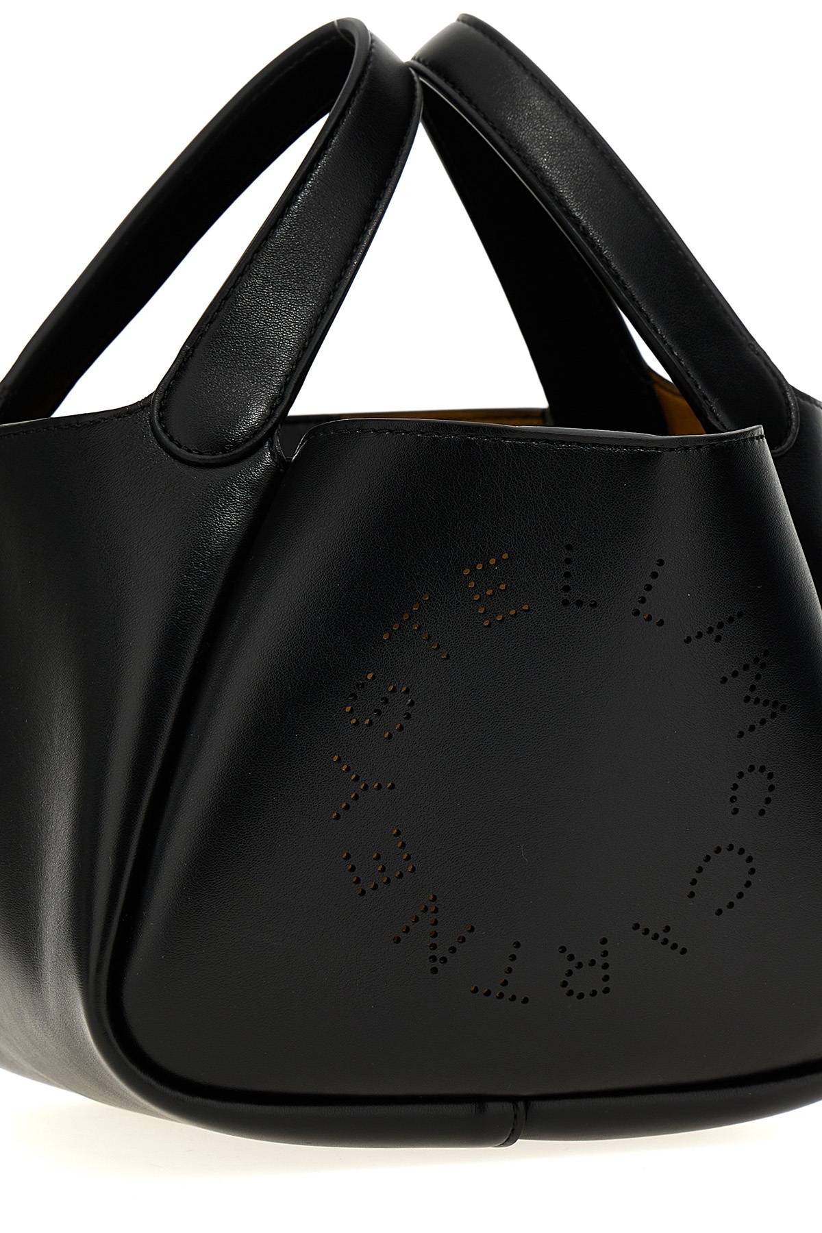 Stella Mccartney Stella Logo Faux-leather Tote Bag In Black
