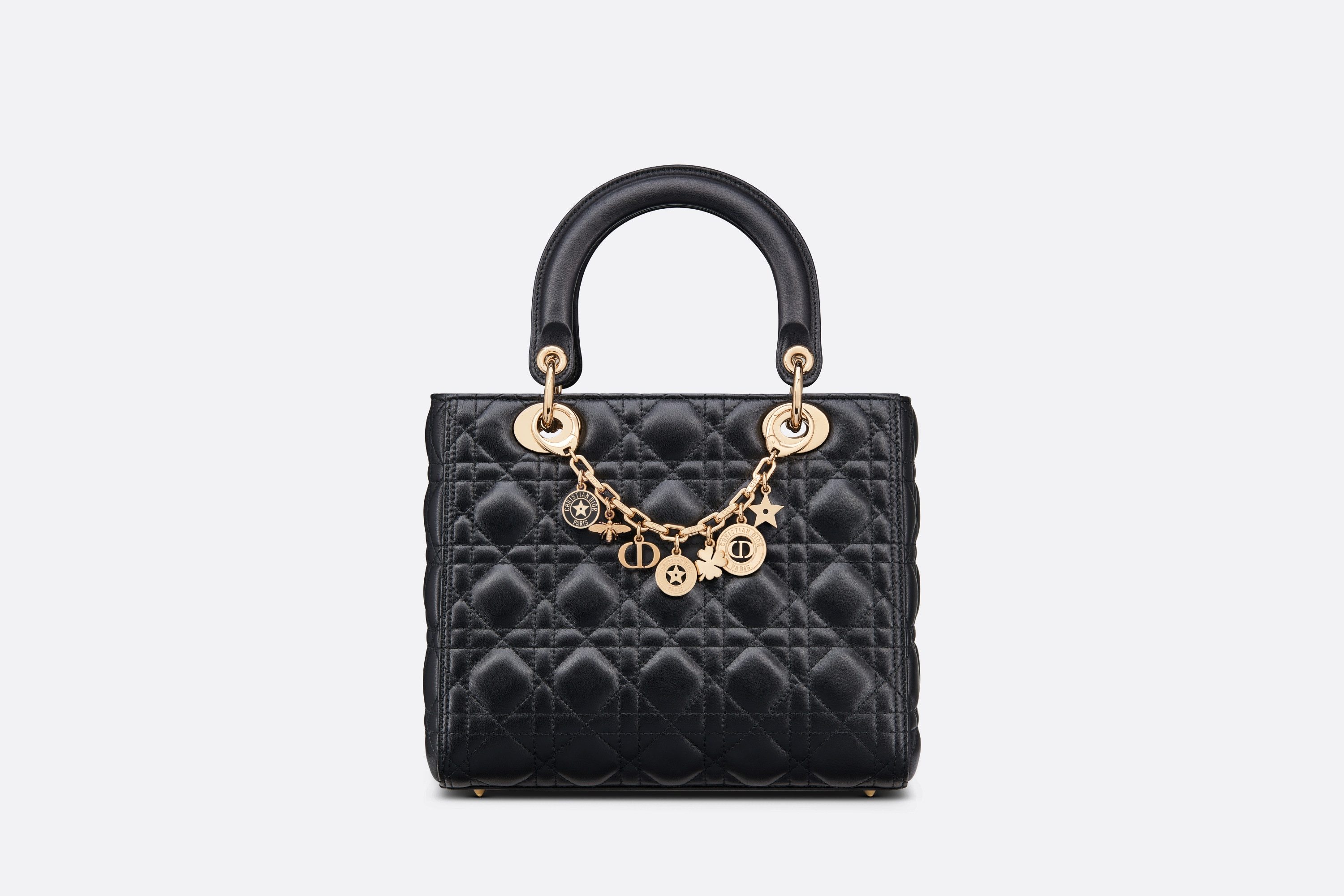 Dior 30 Montaigne Handbag Pendant In Nude