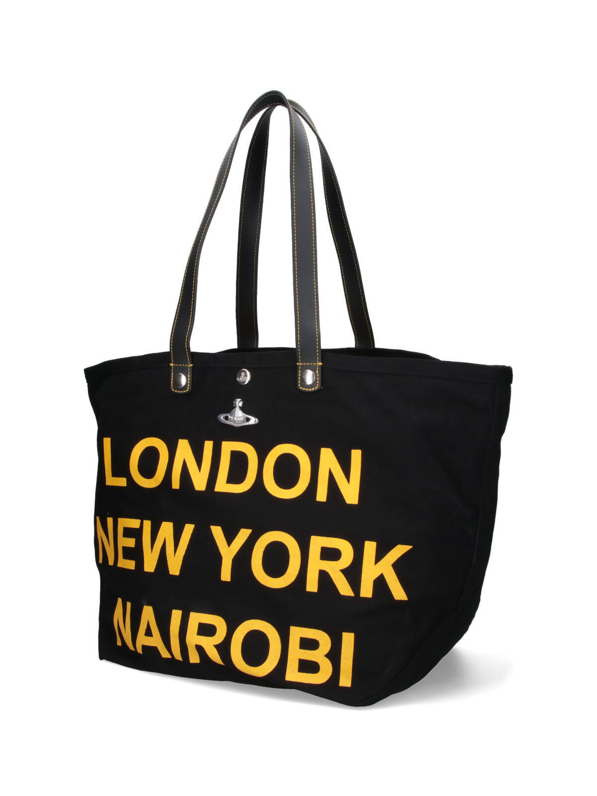 Vivienne Westwood Logo-plaque Top Handle Bag In Black