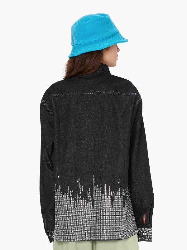 Jw Anderson Studded Workwear Shirt In Black