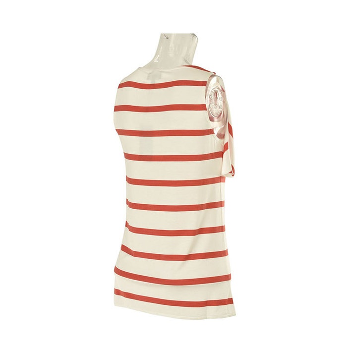 Shop Armani Jeans Striped Detail Vest In White