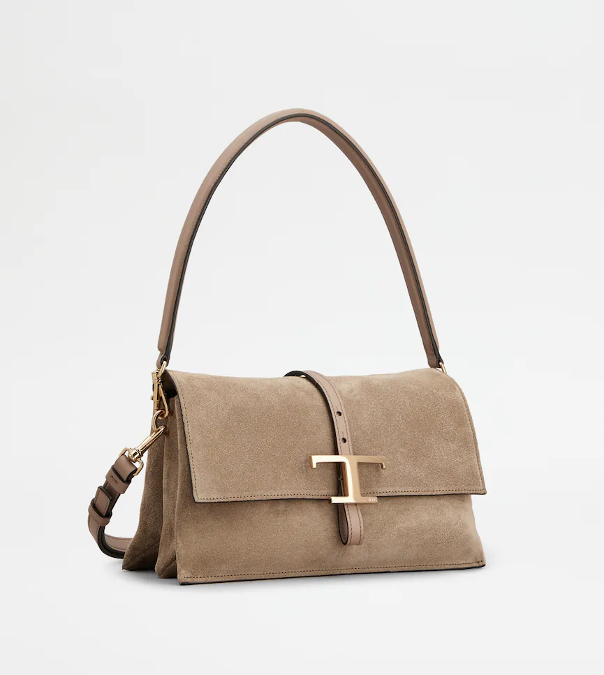 Tod's T Timeless Mini Shoulder Bag In Brown