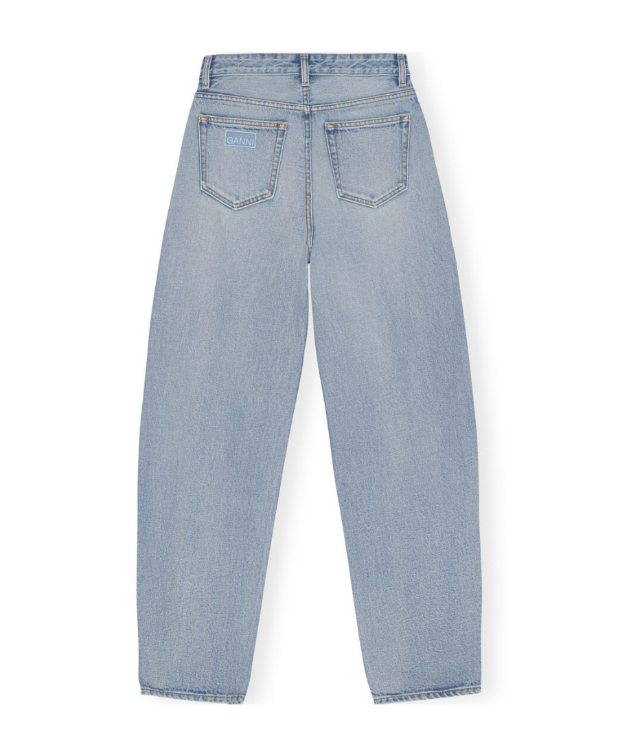 Ganni Rigid Stary Jeans In Light Blue Vintage In Blue