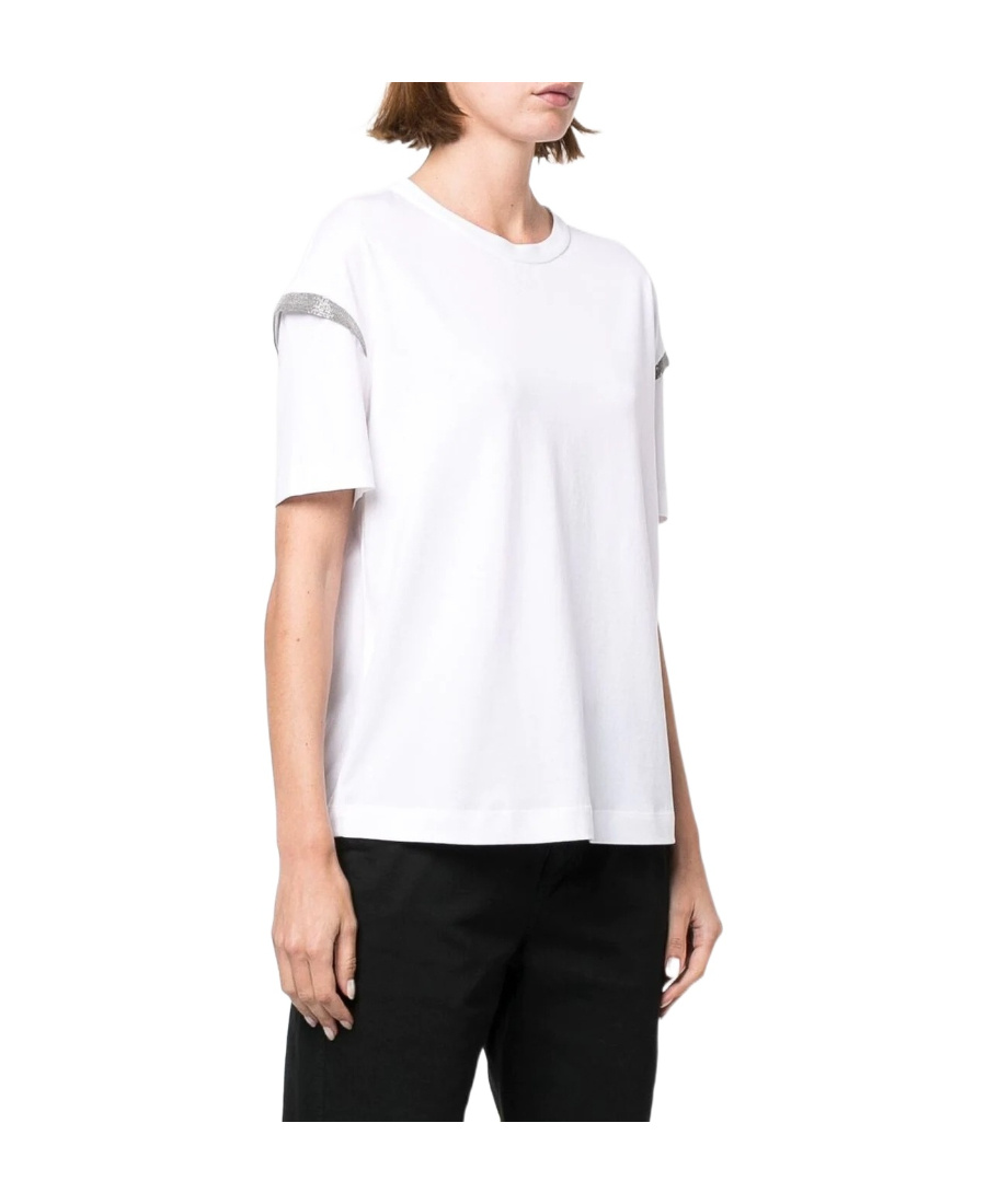 Brunello Cucinelli Monili-chain Oversized Cotton T-shirt In White