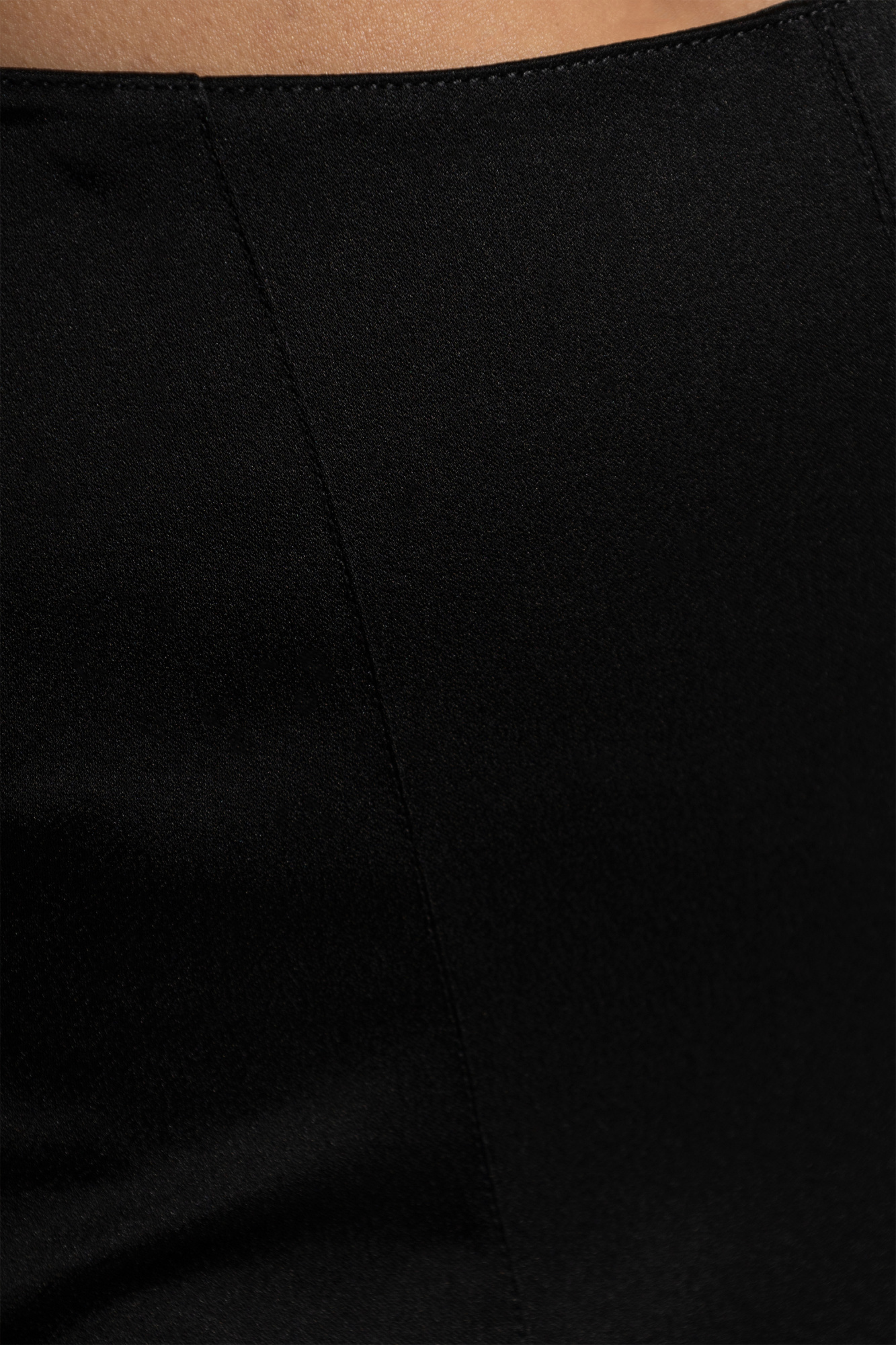 Lanvin A-line Wool Skirt Button Detail In Black