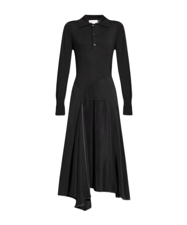 VICTORIA BECKHAM ASYMMETRIC MIDI DRESS