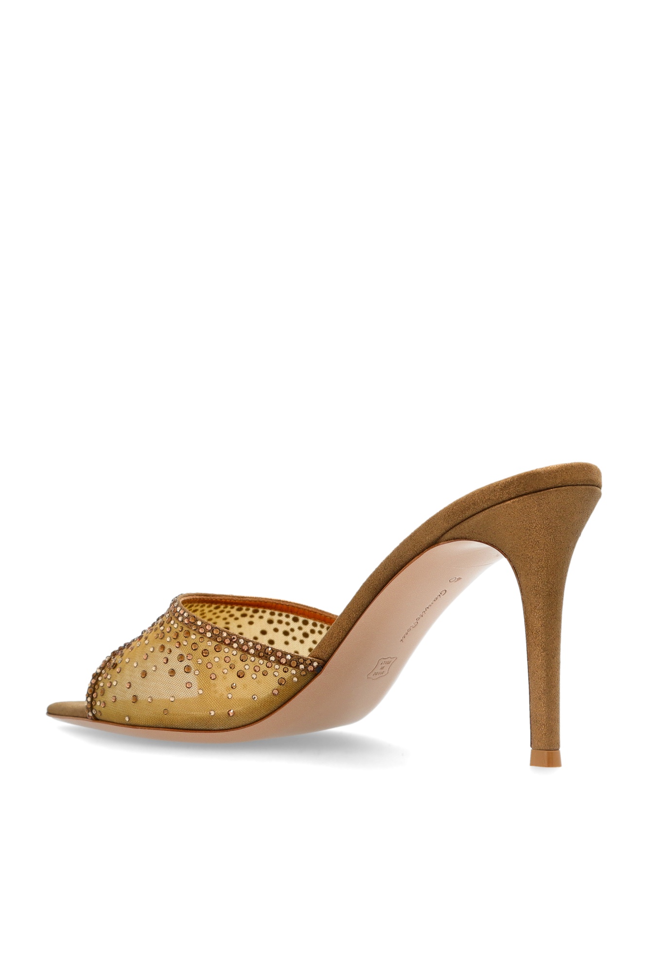 Gianvito Rossi 85mm Rania Crystal-embellished Sandals In Brown