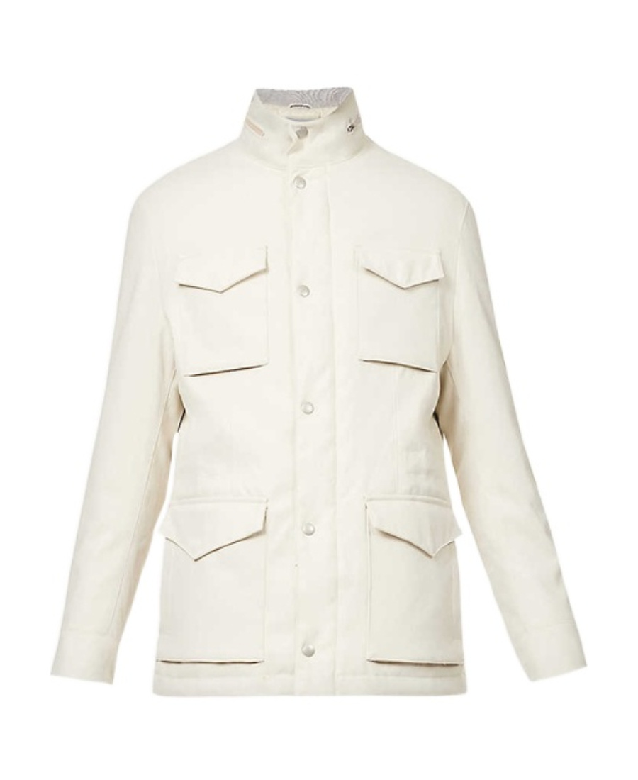 Eleventy Long-sleeved Casual Jacket In White