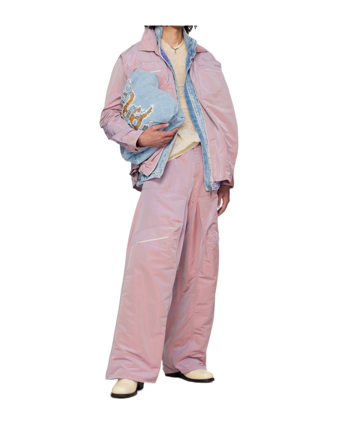 Y/project Purple Gathered Shirt In Pink