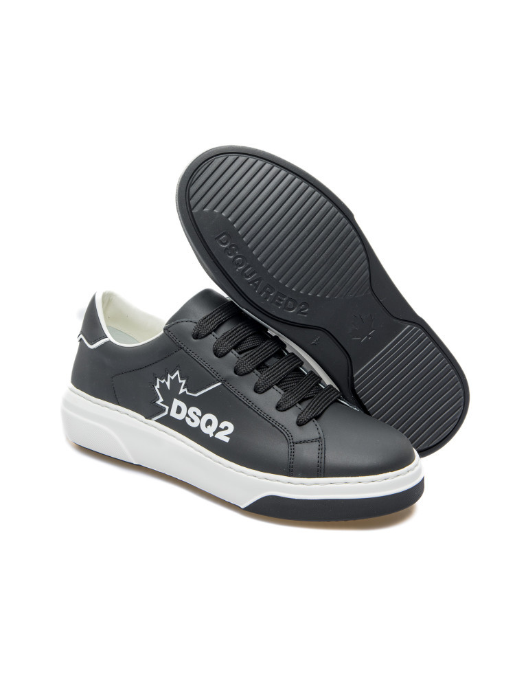 Dsquared2 Man Sneakers Black Size 9 Leather In Black