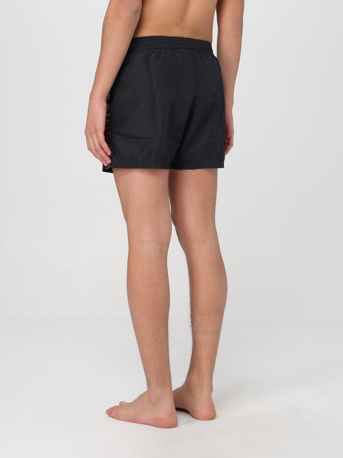 Shop Balmain Logo-embellished Swim Shorts In Black