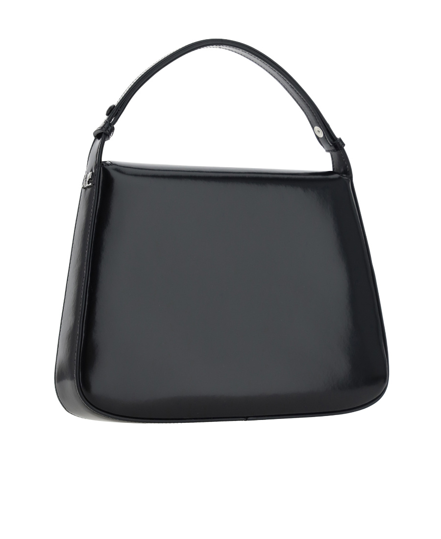 Courrèges Flip Handbag In Black