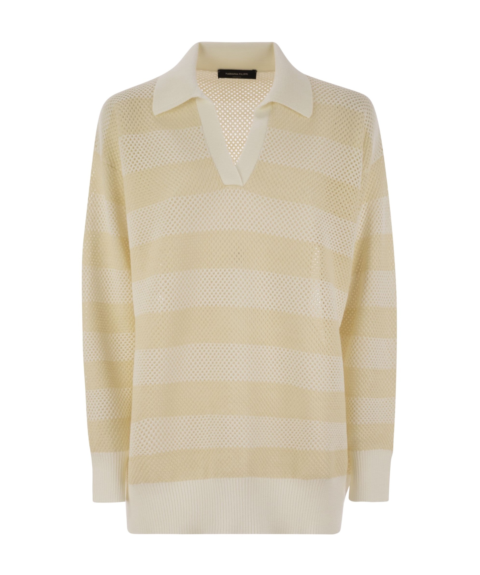 Fabiana Filippi Long-sleeved Sweater In Nude