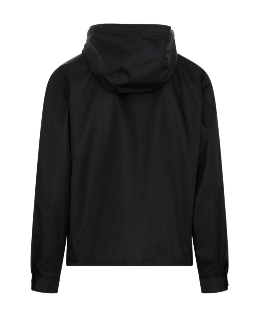 Prada Re-nylon Enamel Triangle-logo Jacket In Black