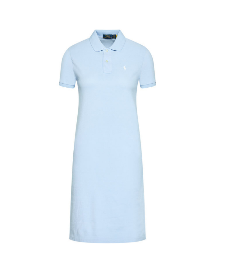 Polo Ralph Lauren Logo Embroidered Polo Neck Dress