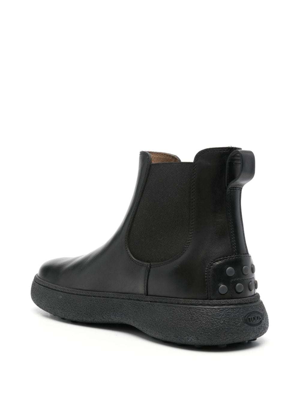 Tod's W. G. Chelsea Boots In Leather In Black