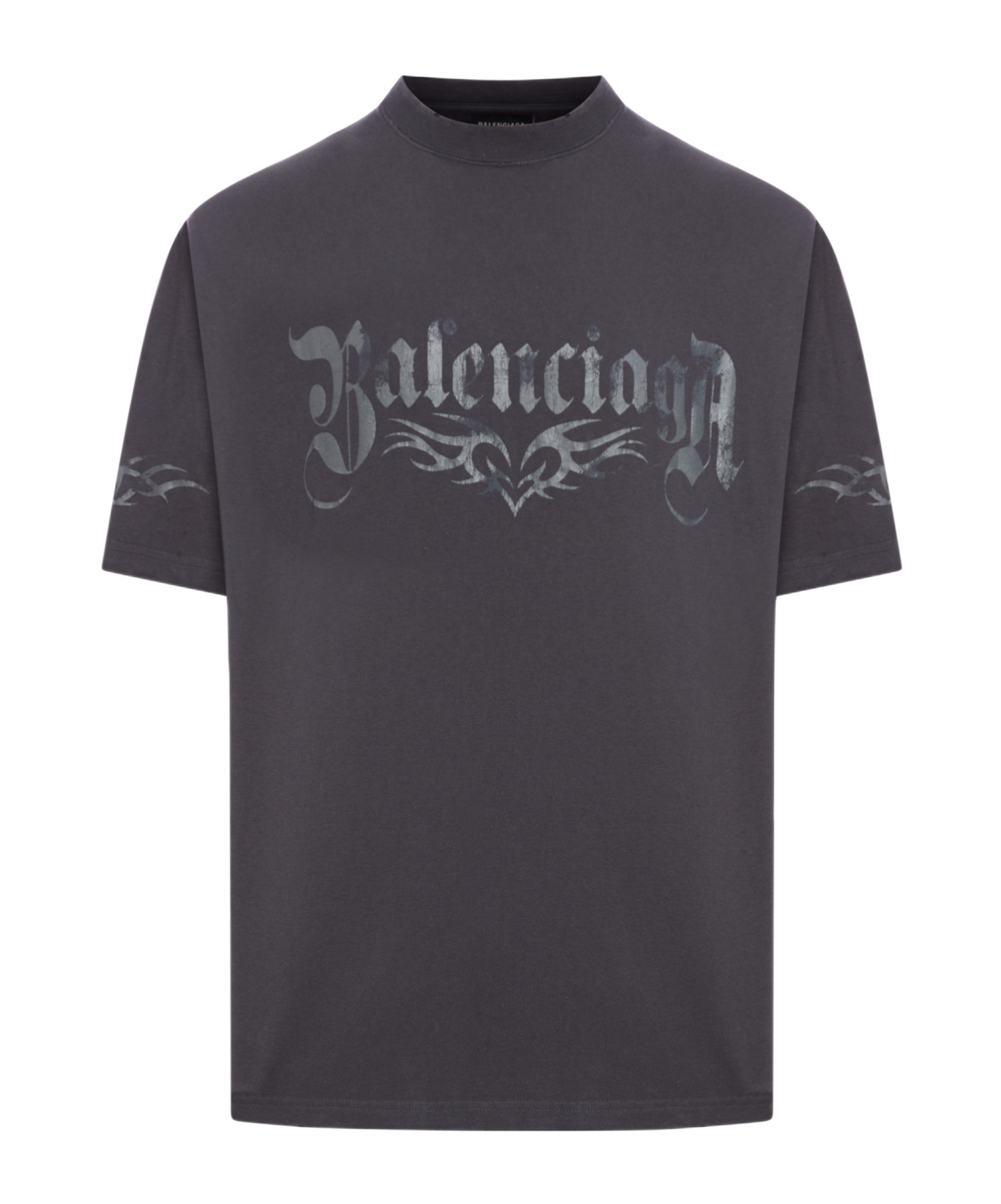 Balenciaga Graphic Logo T-shirt Fit Medium In Black