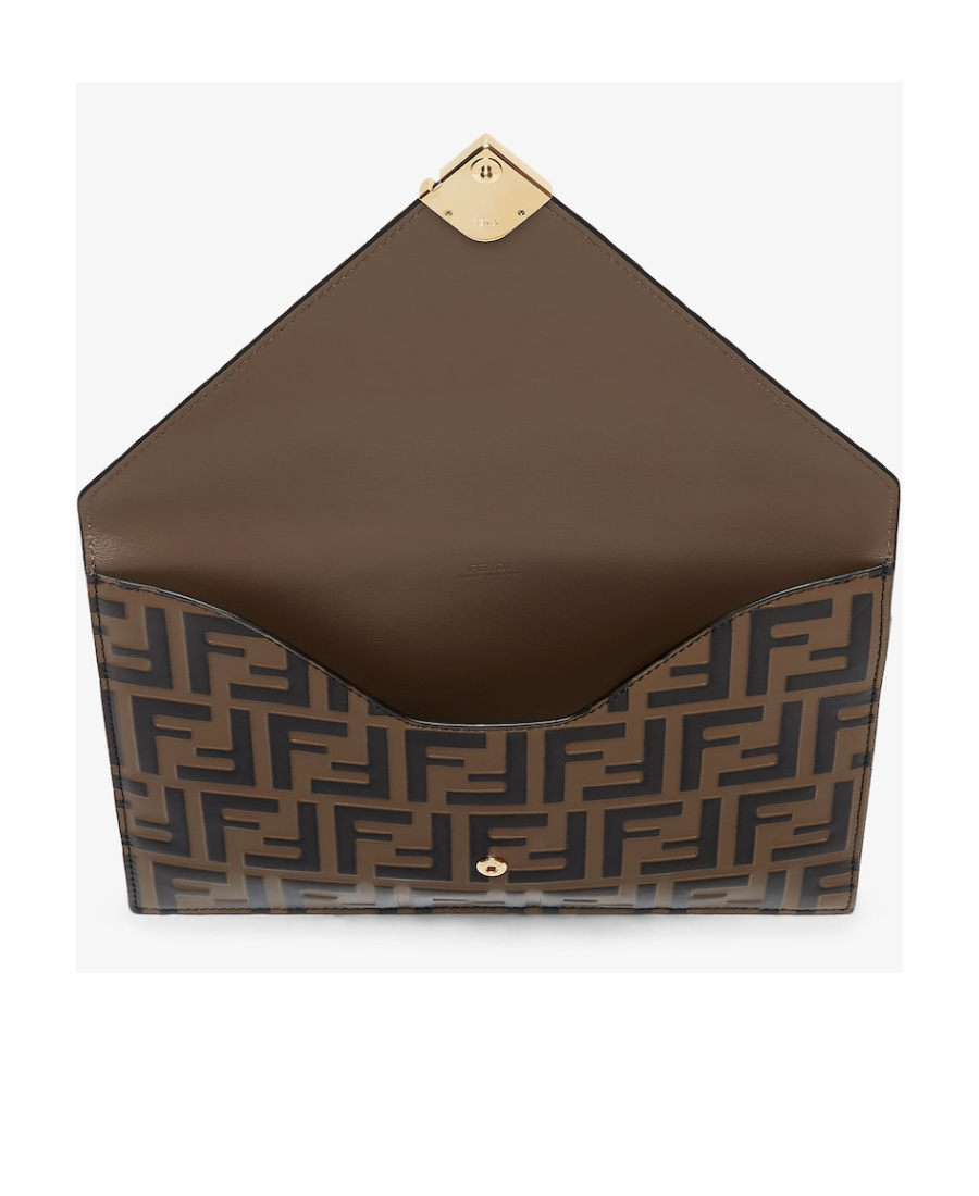 Fendi Ff Pattern Handbag In Brown
