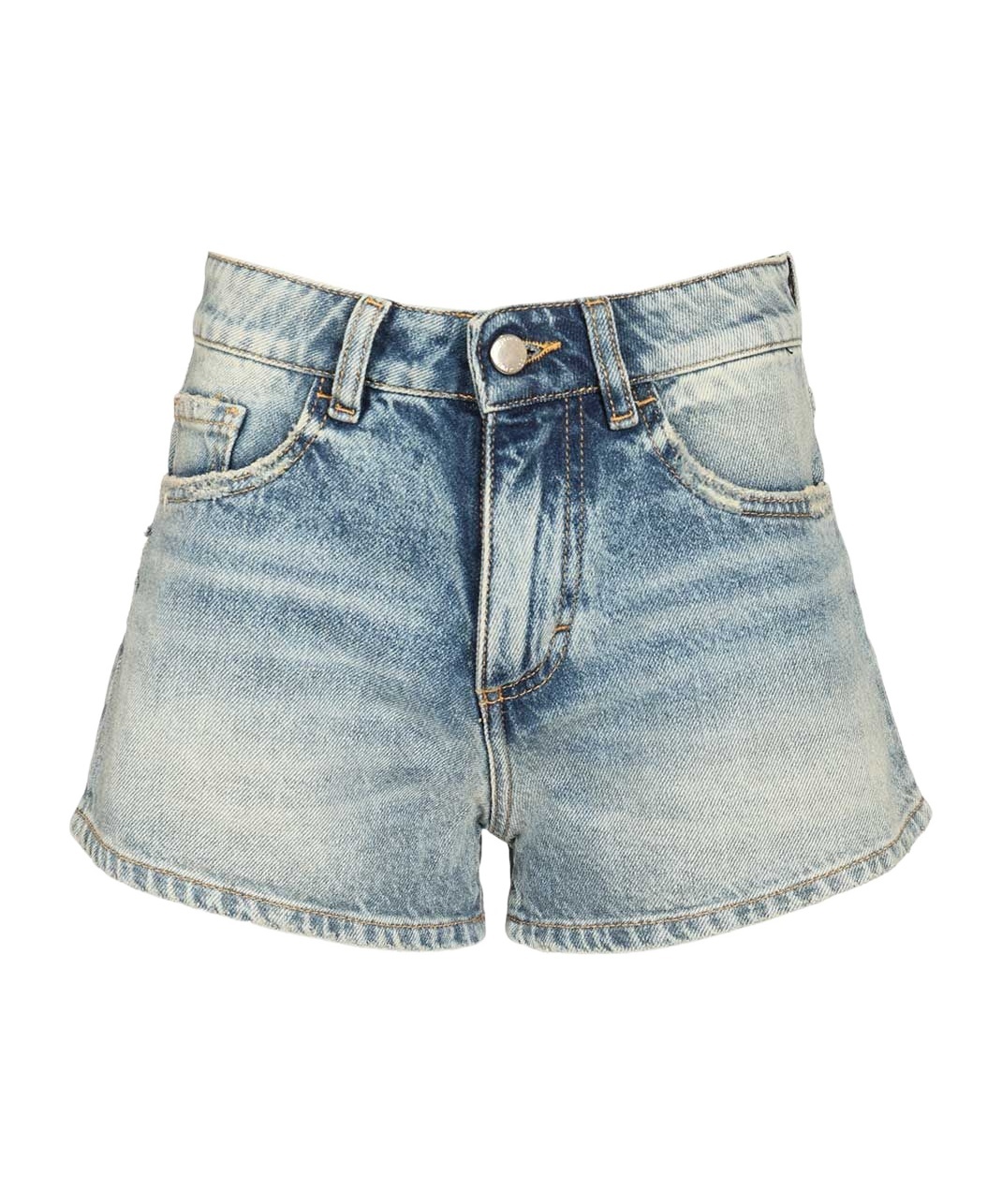 Icon Denim Mini Five-pocket Shorts In Blue