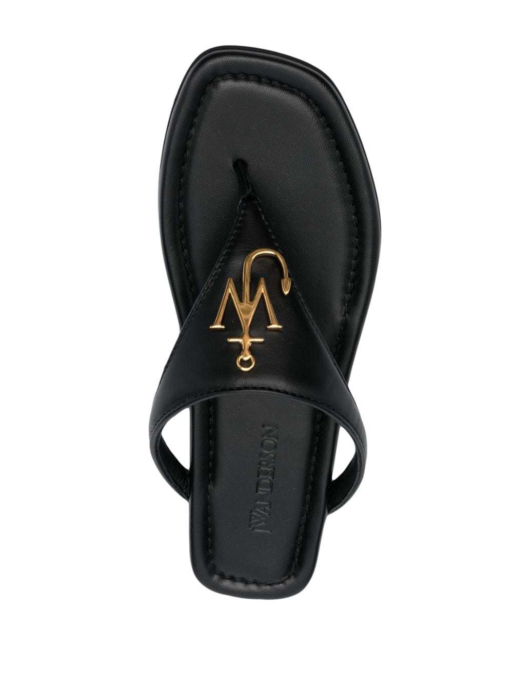 Jw Anderson Logo Slippers In Black
