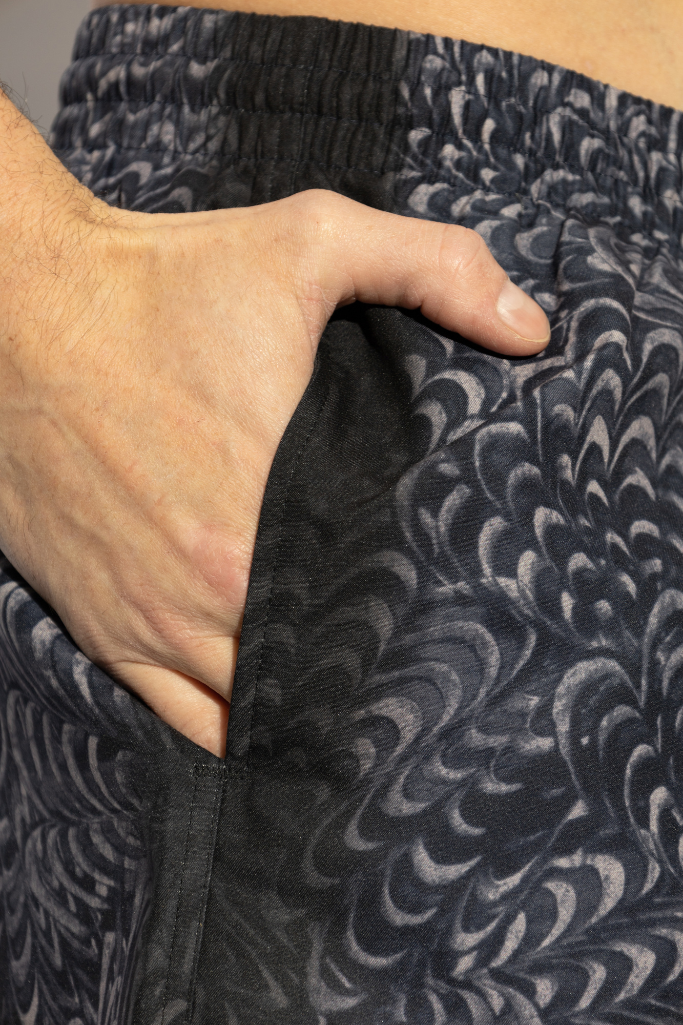 Dries Van Noten Elastic Waist Swimming Trunks In Black