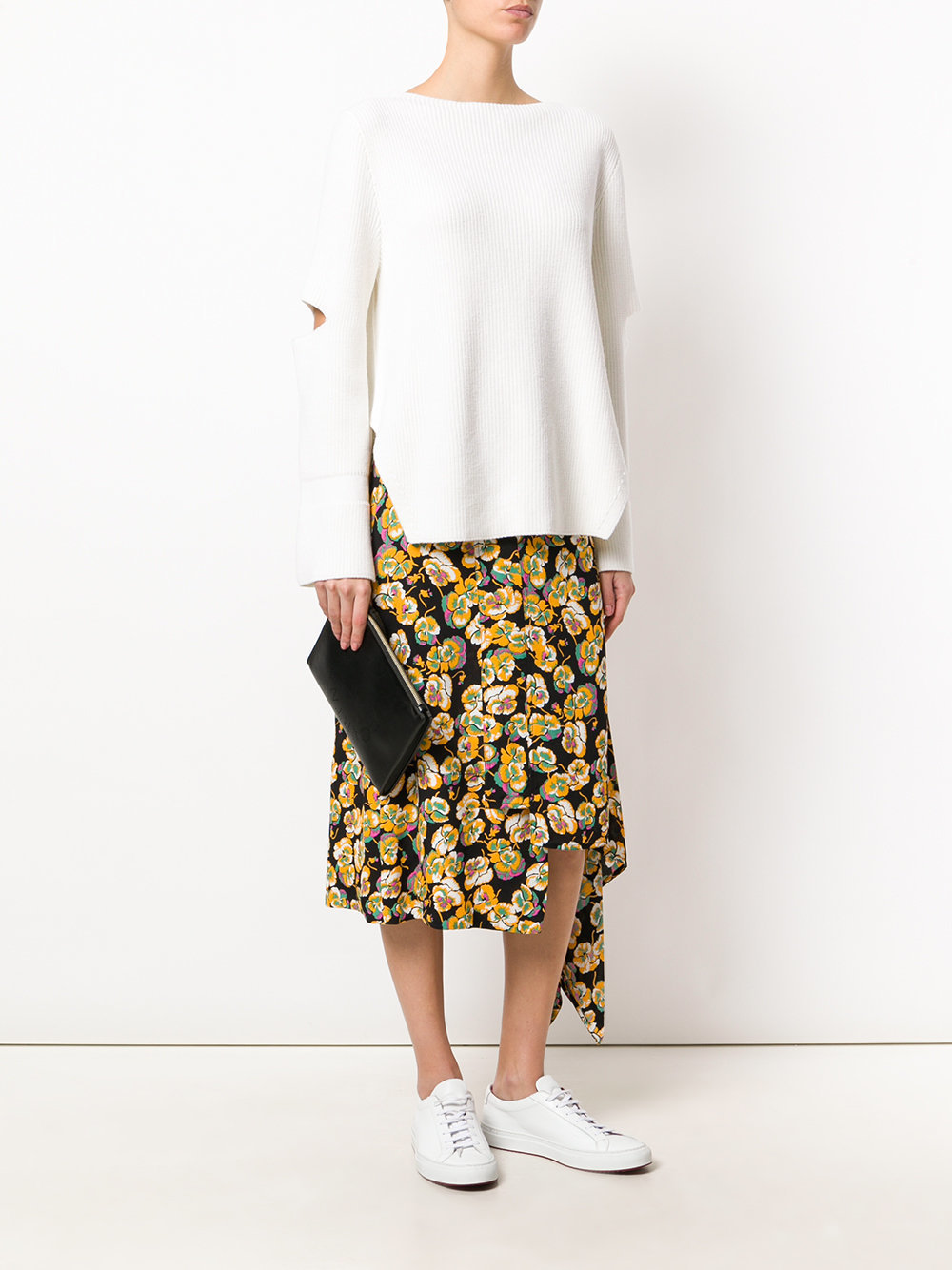 Stella Mccartney Stella Logo Clutch Bag In Black