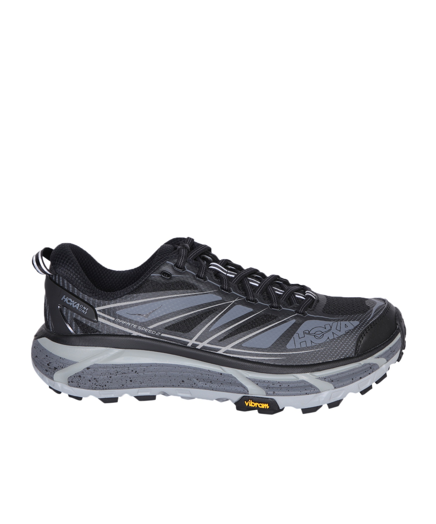 Hoka Mafate Speed 2 Rubber And Mesh Running Sneakers In Black