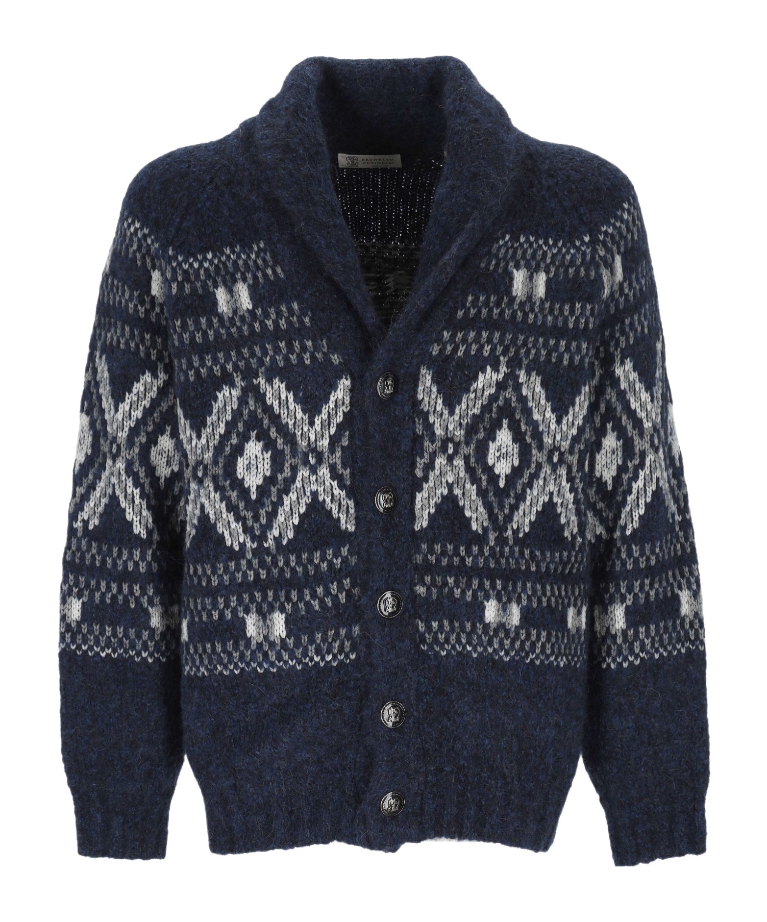 Brunello Cucinelli Long Sleeve Cardigan In Blue