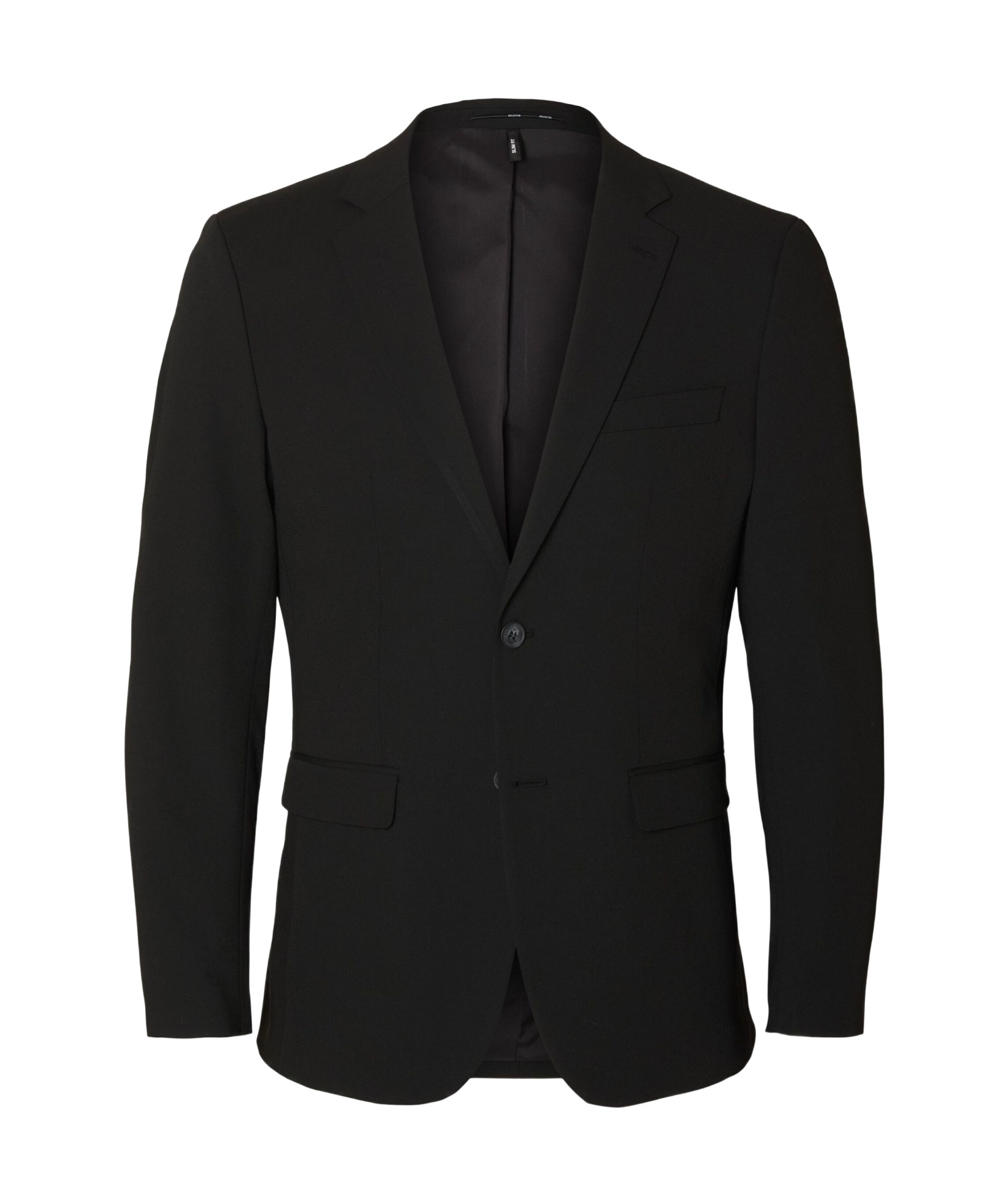 Selected Long-sleeved Suit Coat In Black