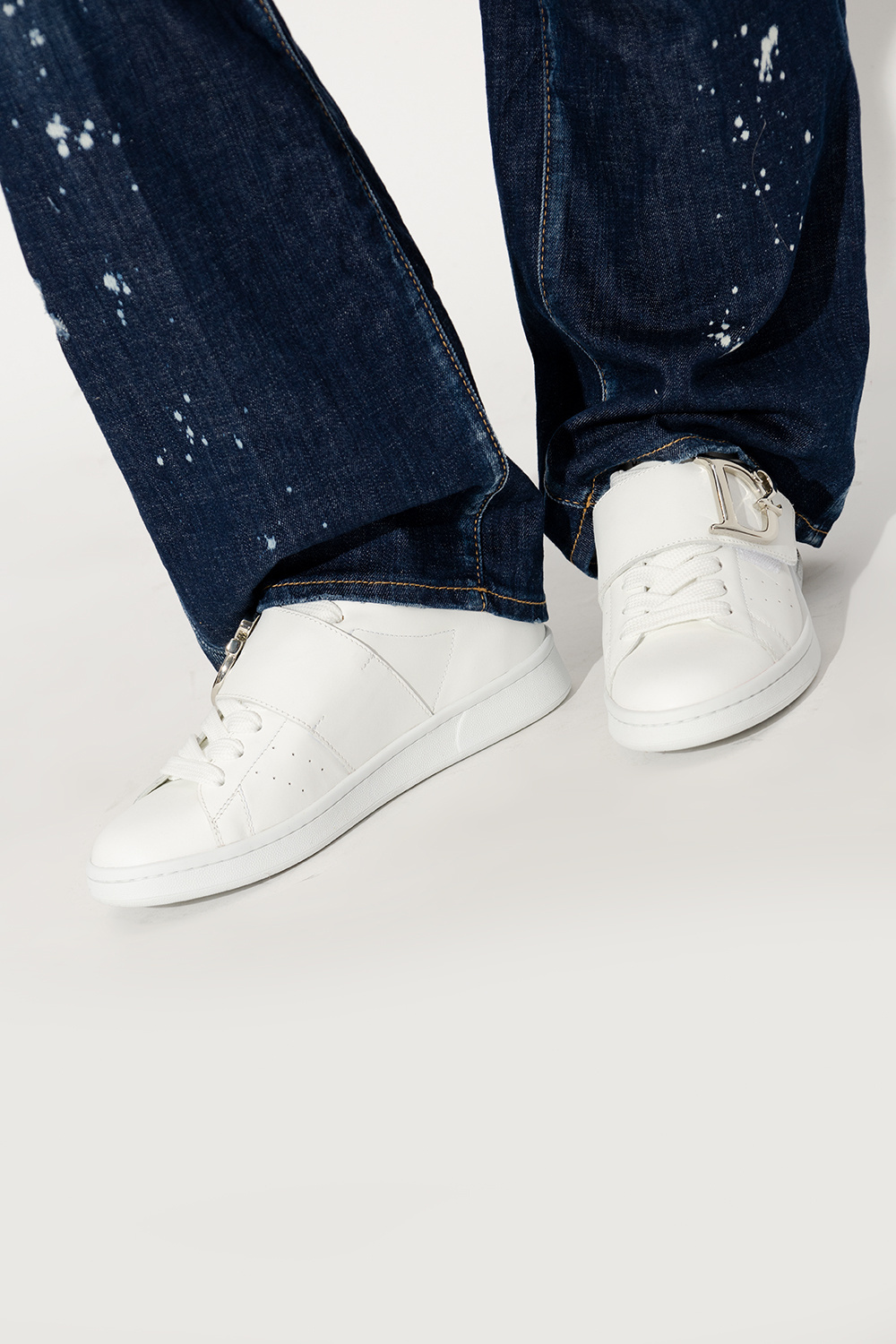 Dsquared2 Logo-detail Low-top Sneakers In White