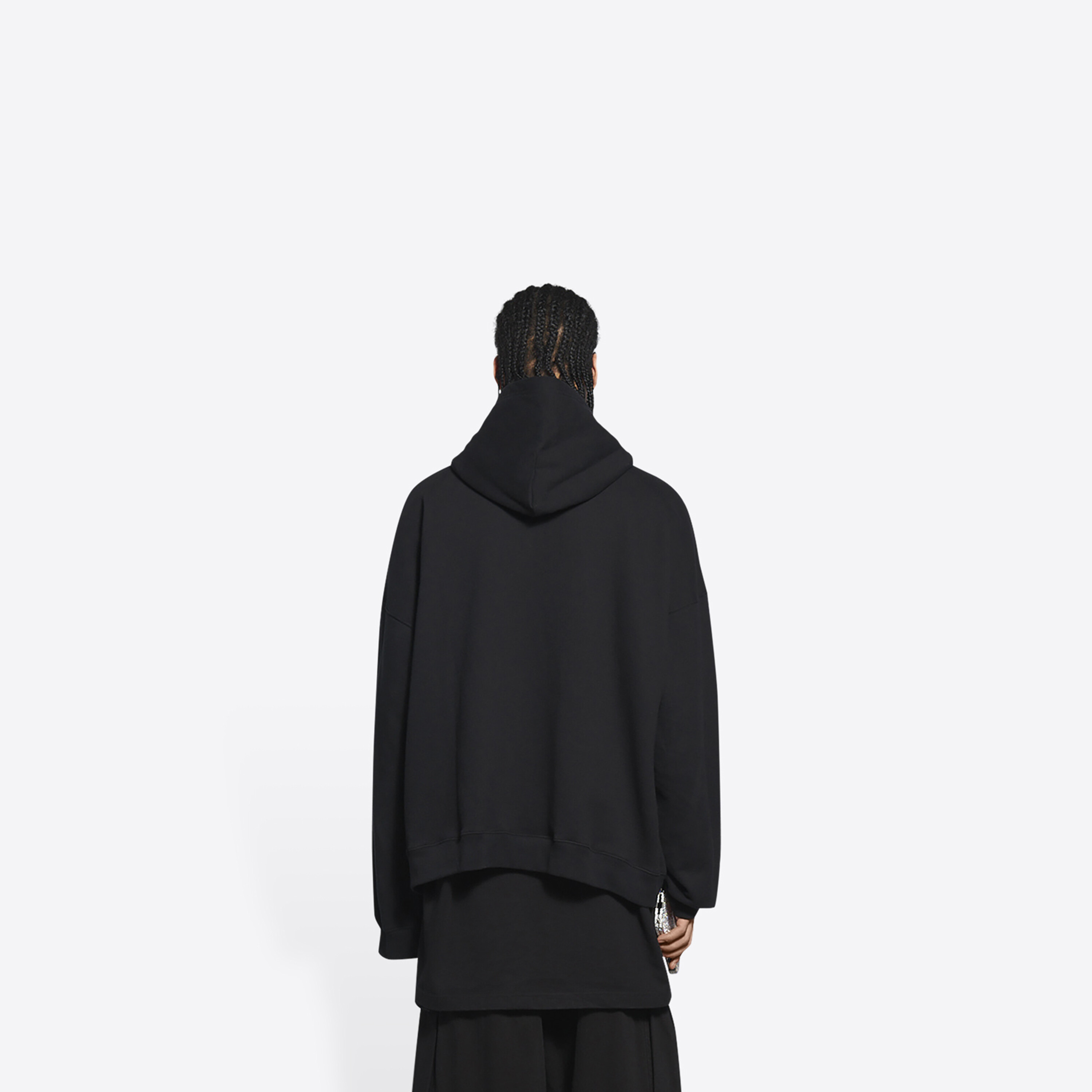 Balenciaga Logo-print Hoodie In Black