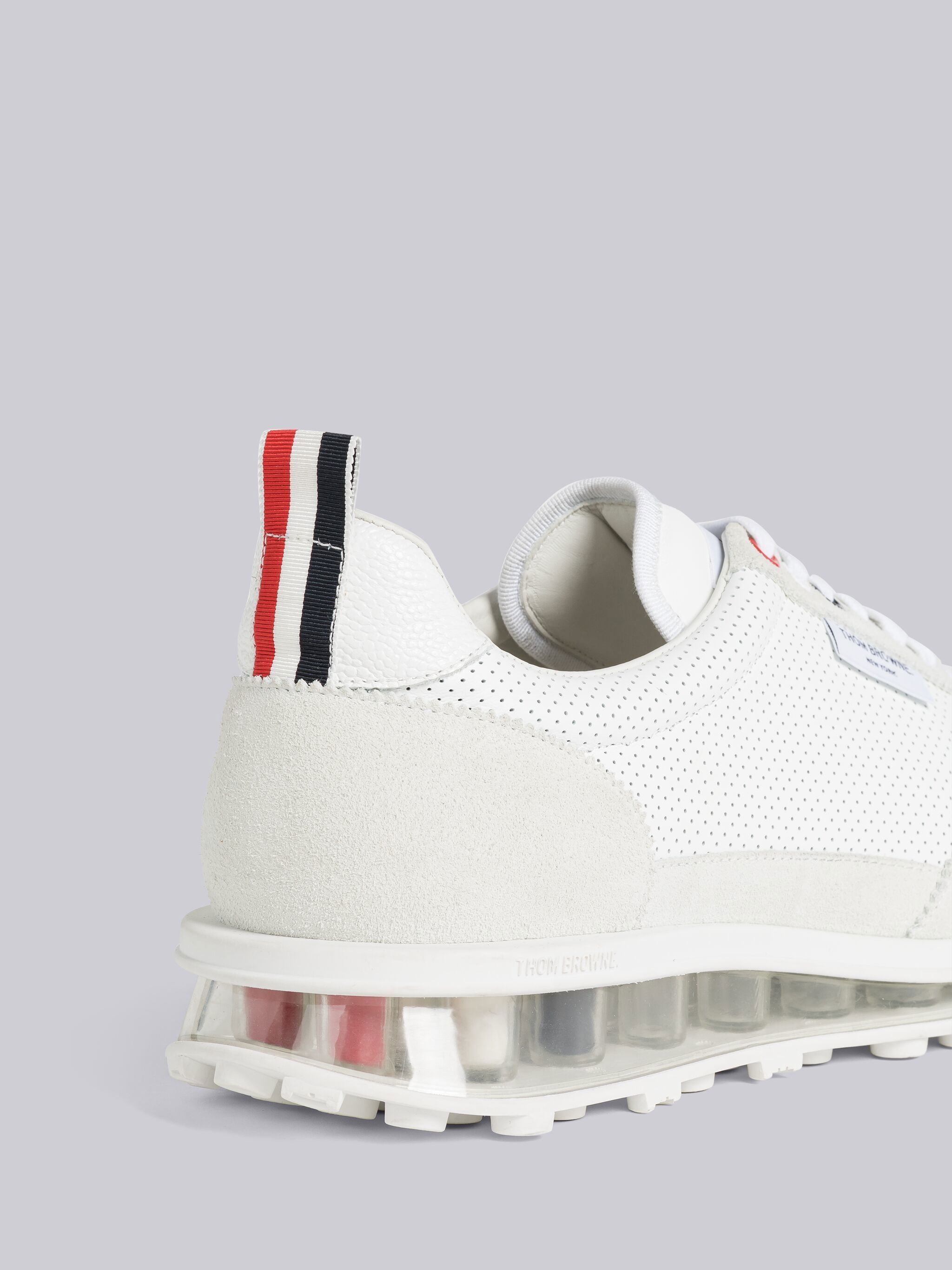 Thom Browne Rwb Stripe Low-top Sneakers In White